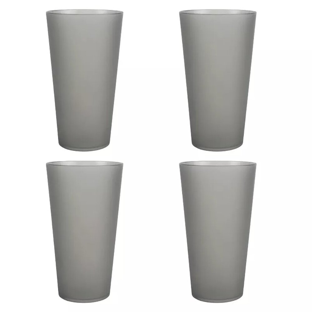 The Big One 4-pc. Plastic Tumbler Set Neutral Gray